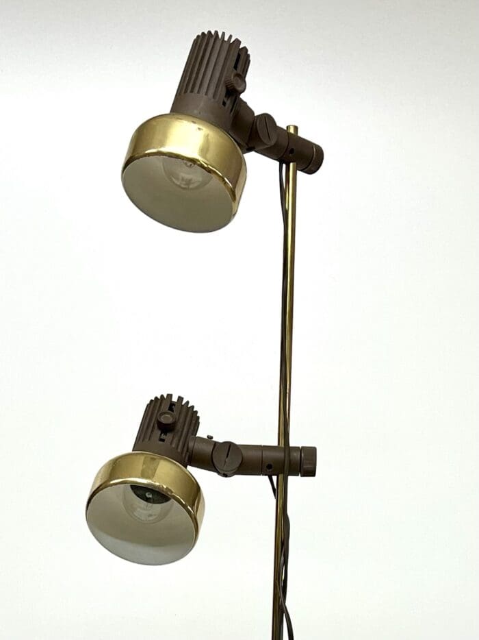 Stehlampe 70er Gold-Braun